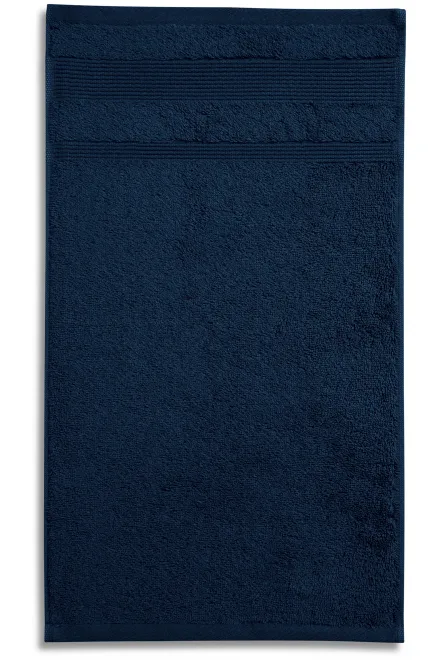 Biologische katoenen handdoek - donkerblauw, 50x100cm