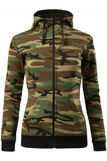 Camouflage damessweatshirt - camouflage bruin, XS