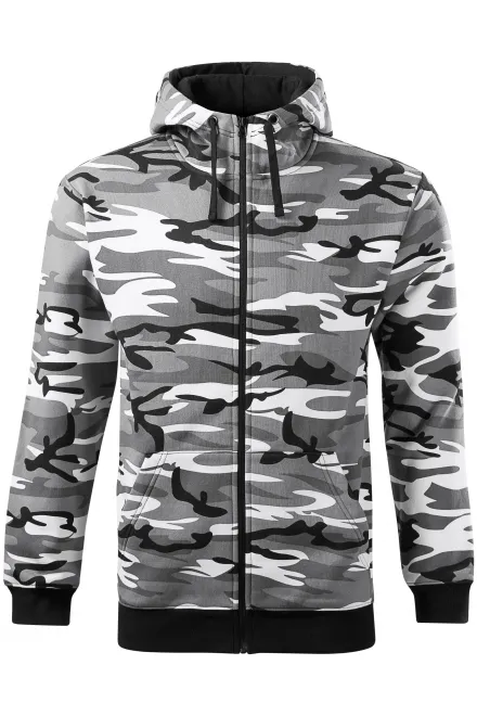 Camouflage-sweatshirt voor heren - camouflage grijs, L
