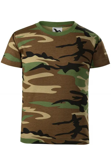 Camouflage T-shirt voor kinderen - camouflage bruin, 158 cm / 12 jaar
