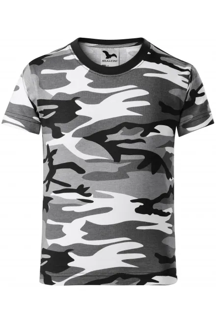 Camouflage T-shirt voor kinderen - camouflage grijs, 158 cm / 12 jaar