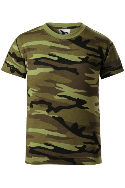 Camouflage T-shirt voor kinderen - camouflage groen, 158 cm / 12 jaar