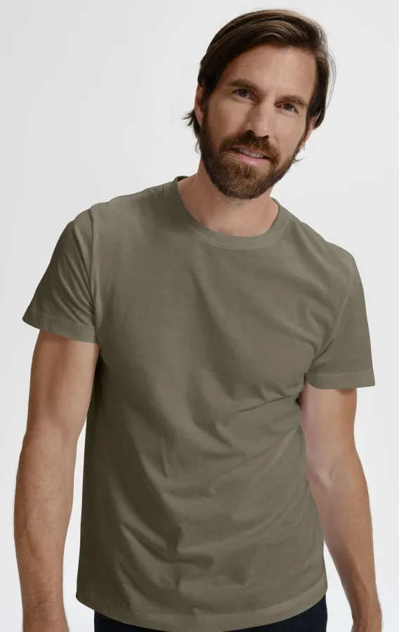 Eenvoudig T-shirt voor heren, army Eenvoudig T-shirt voor heren, army