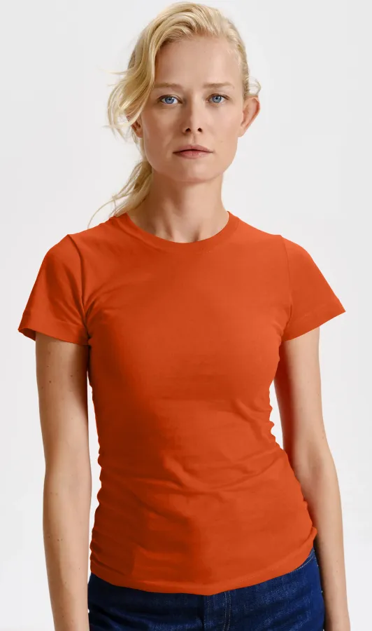 Klassiek dames T-shirt, oranje Klassiek dames T-shirt, oranje
