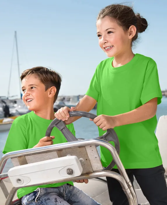 Lichtgewicht T-shirt voor kinderen, appel groen