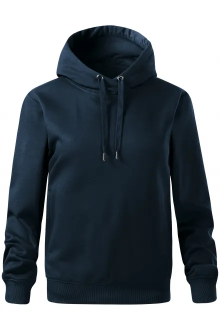 Comfortabel damessweatshirt met capuchon - donkerblauw, XS