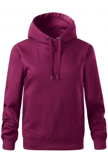 Comfortabel damessweatshirt met capuchon - fuchsia, XS