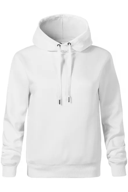 Comfortabel damessweatshirt met capuchon - witte, XS