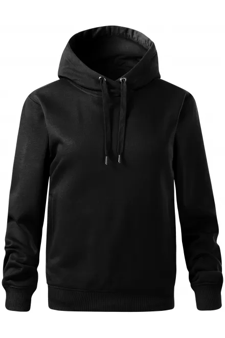Comfortabel damessweatshirt met capuchon - zwart, XS