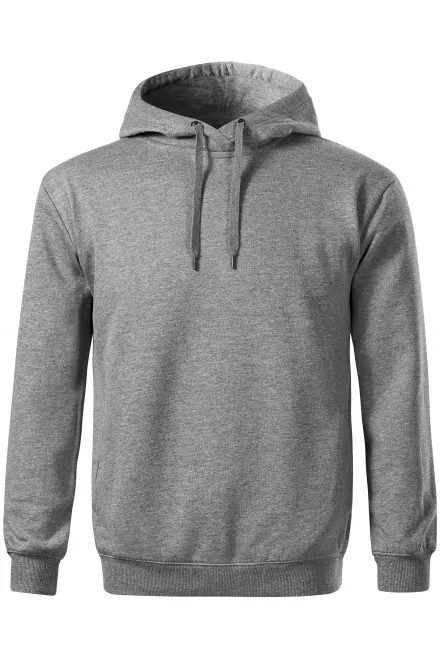 Comfortabele herenhoodie - donkergrijs marmer, XL