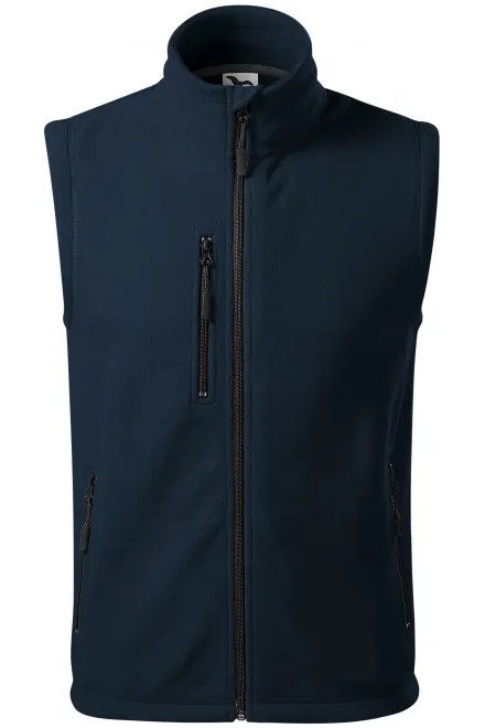 Contrast vest van fleece - donkerblauw, XL