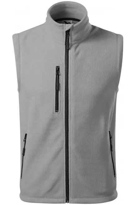 Contrast vest van fleece - lichtgrijs, XL