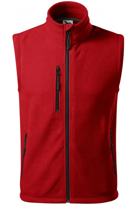 Contrast vest van fleece - rood, XL