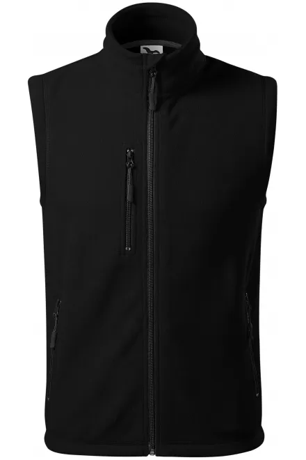 Contrast vest van fleece - zwart, XL
