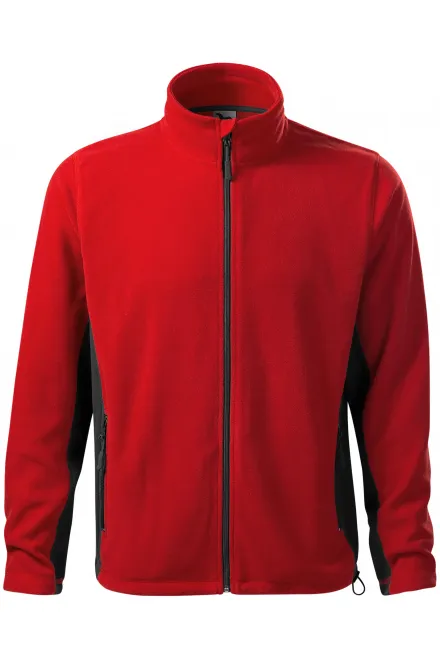 Contrasterend fleecejack voor heren - rood, 4XL