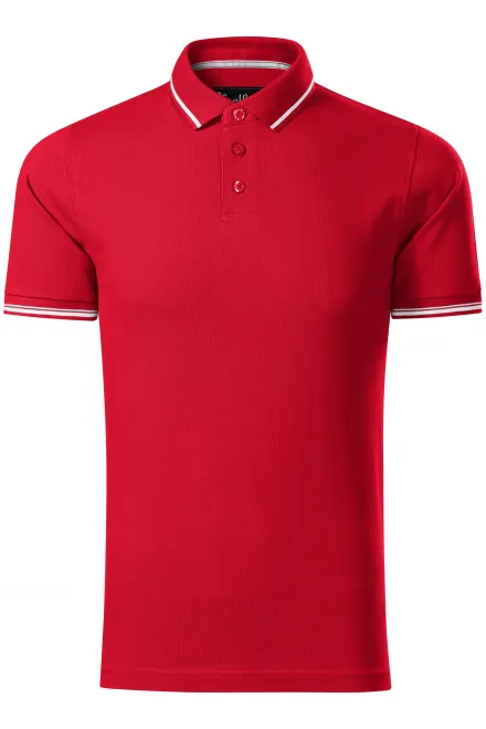 Contrasterend poloshirt voor heren - formula red, S
