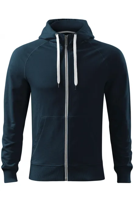 Contrasterend sweatshirt voor heren met capuchon - donkerblauw, S