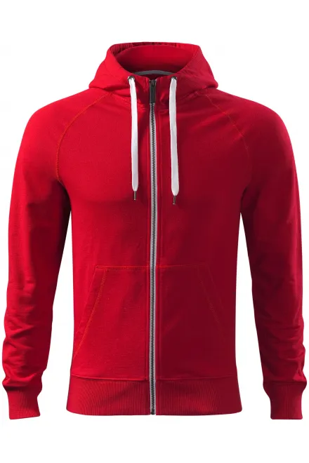 Contrasterend sweatshirt voor heren met capuchon - formula red, S