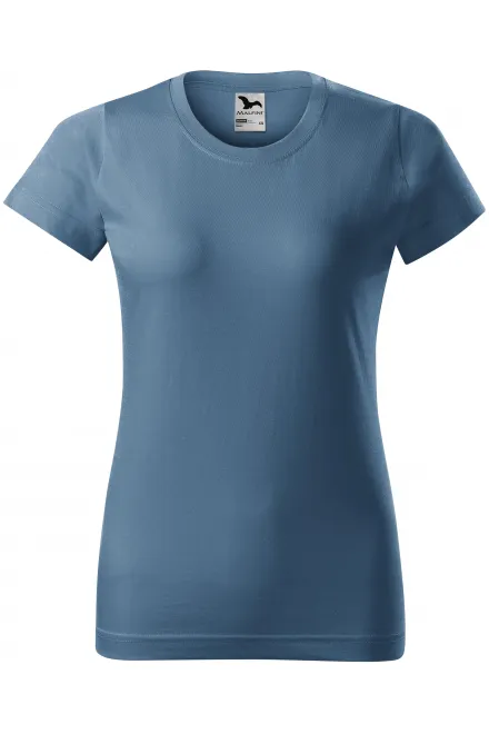 Dames eenvoudig T-shirt - denim, XS