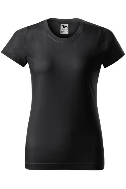 Dames eenvoudig T-shirt - ebbenhout grijs, XS