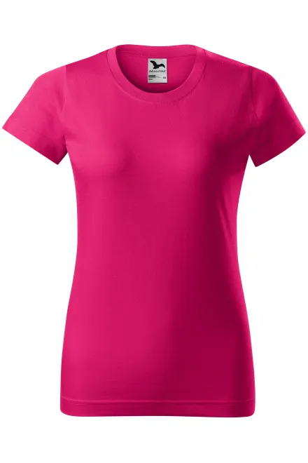 Dames eenvoudig T-shirt - framboos, XS