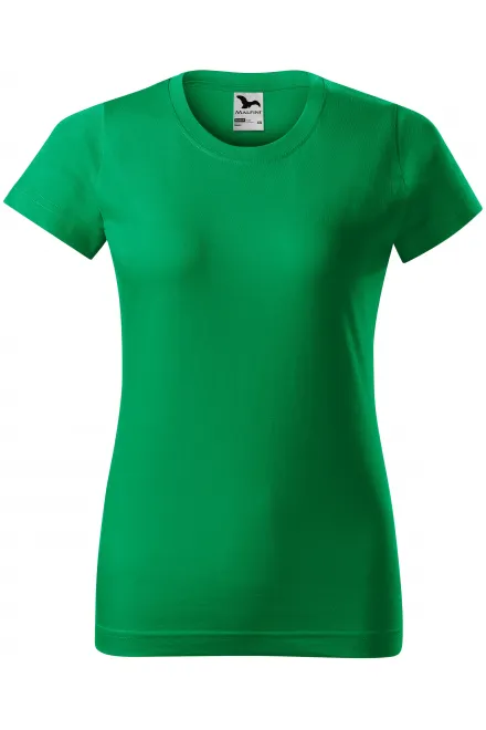 Dames eenvoudig T-shirt - gras groen, XS