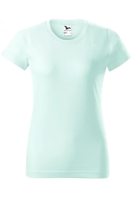 Dames eenvoudig T-shirt - ijsgroen, XS
