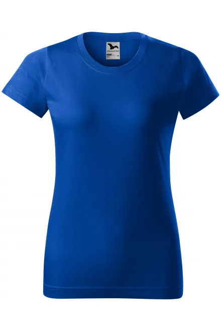 Dames eenvoudig T-shirt - koningsblauw, XS