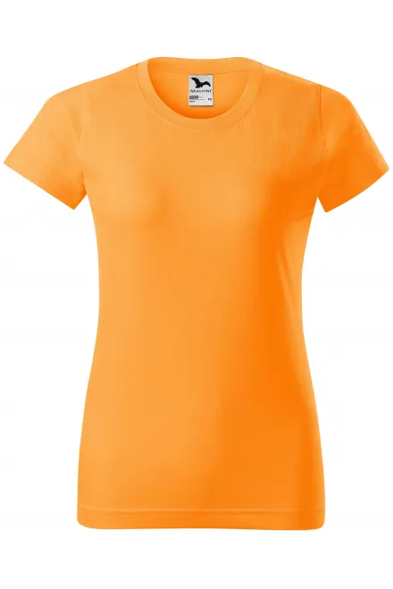 Dames eenvoudig T-shirt - Mandarijn sinaasappel, XS