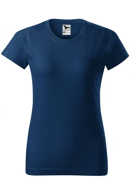 Dames eenvoudig T-shirt - middernachtblauw, XS