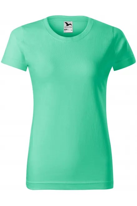 Dames eenvoudig T-shirt - munt, XS