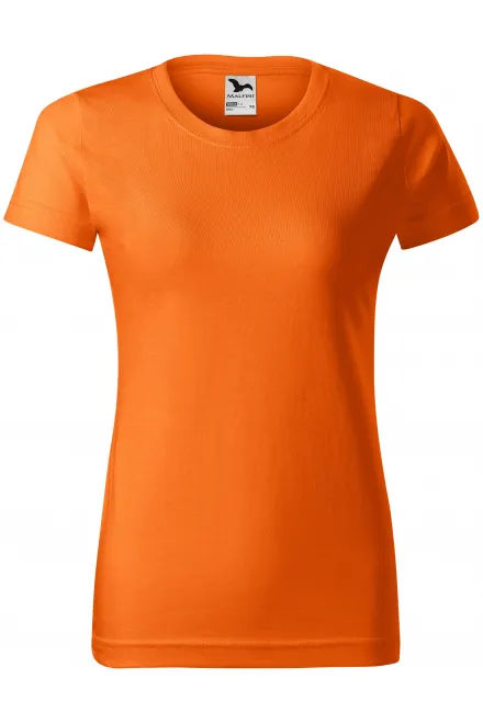 Dames eenvoudig T-shirt - oranje, XS