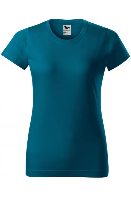 Dames eenvoudig T-shirt - petrol blue, XS
