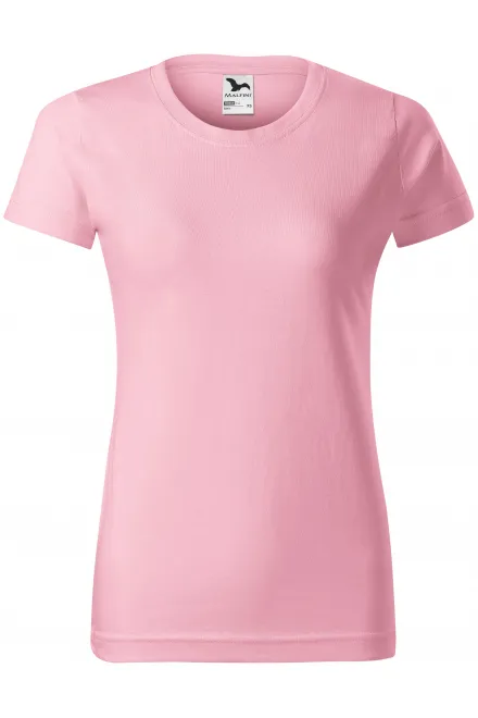 Dames eenvoudig T-shirt - roze, XS