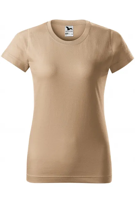 Dames eenvoudig T-shirt - sandy, XS