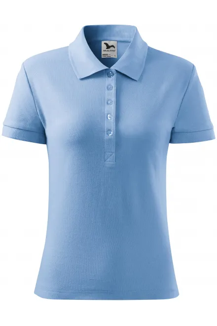 Dames poloshirt - hemelsblauw, L
