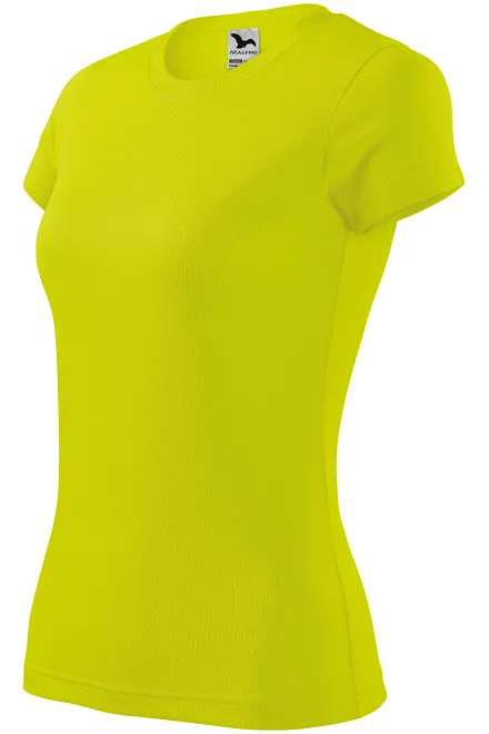 Dames sport T-shirt, Neon Geel