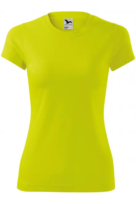 Dames sport T-shirt - Neon Geel, M