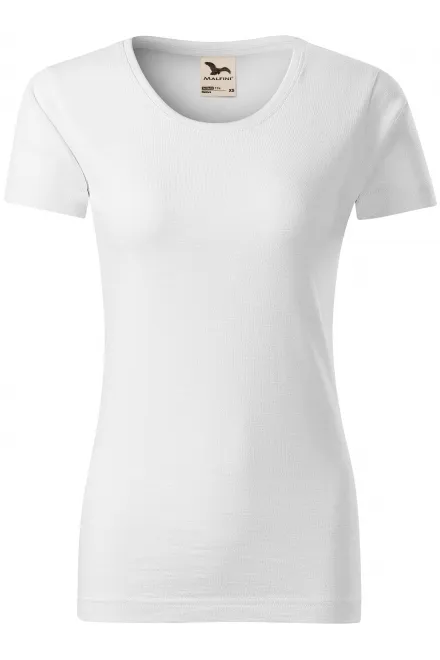 Dames T-shirt, gestructureerd biologisch katoen - witte, M