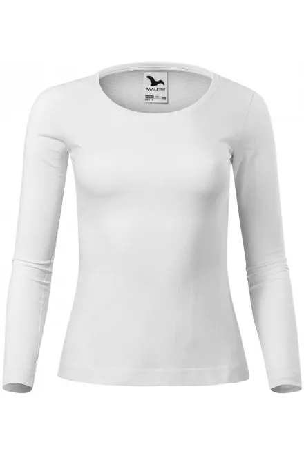 Dames T-shirt met lange mouwen - witte, XS