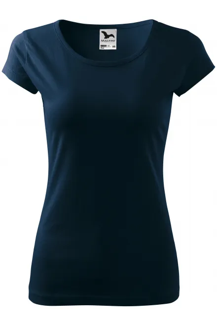 Dames T-shirt met zeer korte mouwen - donkerblauw, L