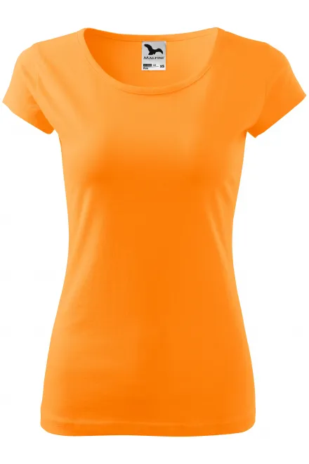 Dames T-shirt met zeer korte mouwen - Mandarijn sinaasappel, L