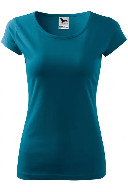Dames T-shirt met zeer korte mouwen - petrol blue, L