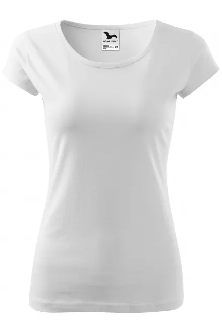 Dames T-shirt met zeer korte mouwen - witte, L