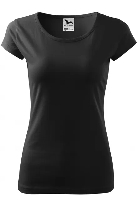 Dames T-shirt met zeer korte mouwen - zwart, L