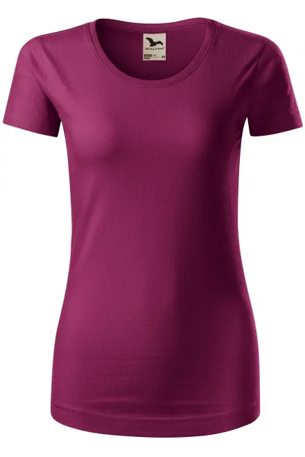 Dames T-shirt van biologisch katoen - fuchsia, L