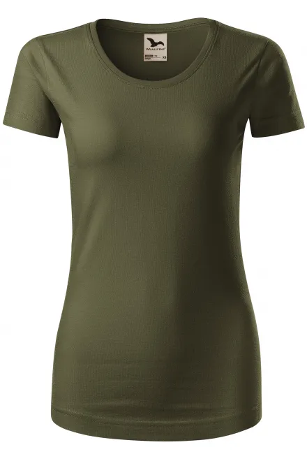 Dames T-shirt van biologisch katoen - military, L