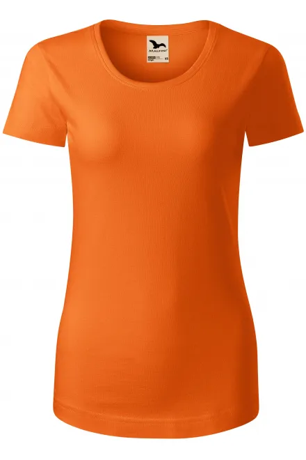 Dames T-shirt van biologisch katoen - oranje, L