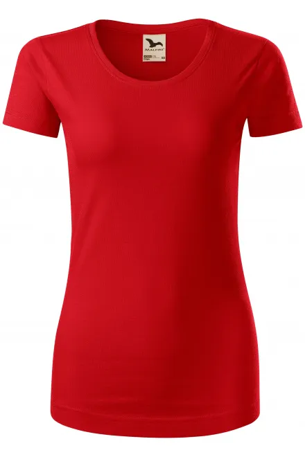 Dames T-shirt van biologisch katoen - rood, L