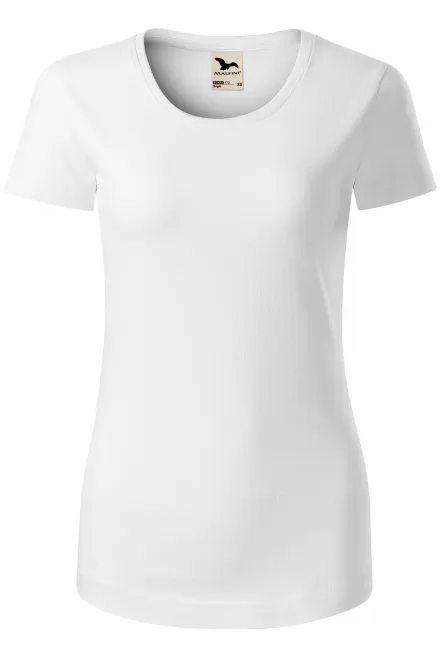 Dames T-shirt van biologisch katoen - witte, L